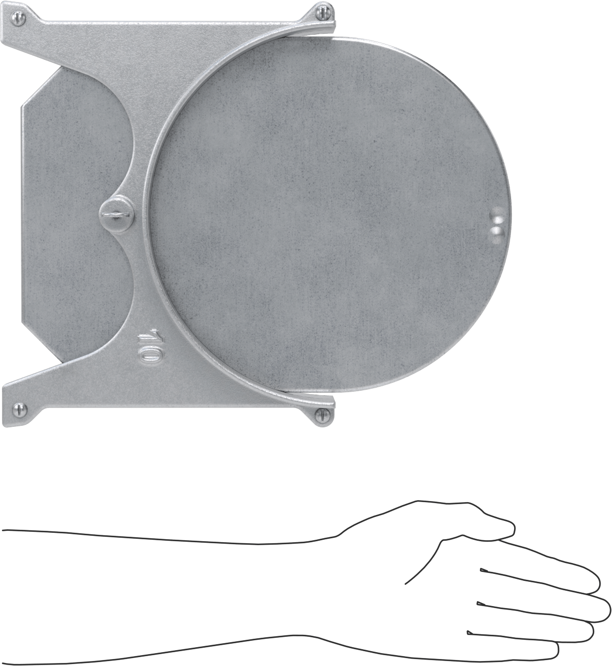 Galvanizli Çelik Kayanlı Kolay Kurulumlu Patlama Kapısı, Kanal Boyutu 10, 11-1/2“ Genişlik x 17-1/4” Toplam Yükseklik