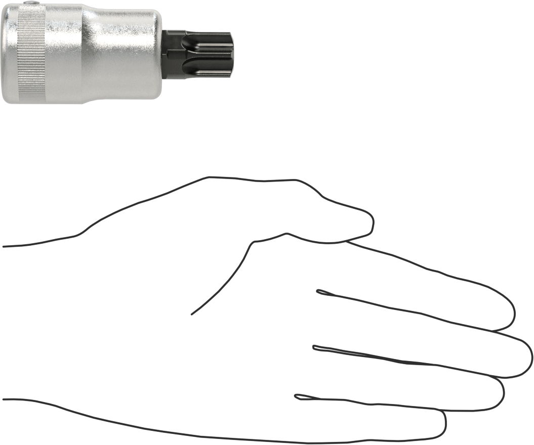 Torx Uç Soketi, 3/4" Kare Tahrik, T80 Boyutu, 3-3/16" Uzunluk