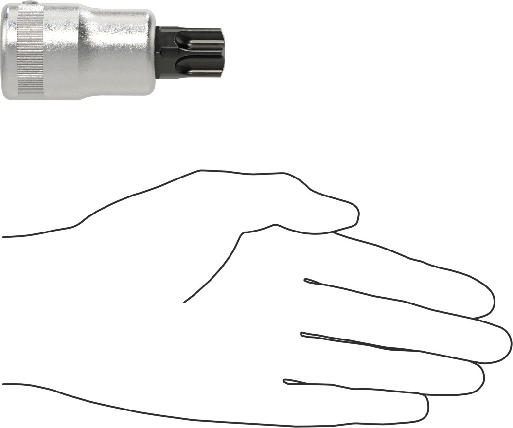 Torx Uç Soketi, 3/4" Kare Tahrik, T90 Boyutu, 3-3/16" Uzunluk