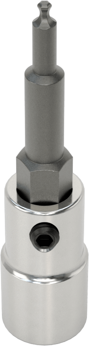 Bilyalı Uçlu Altıgen Uç Soketi, 1/4" Kare Tahrik, 1,5 mm Tahrik Boyutu