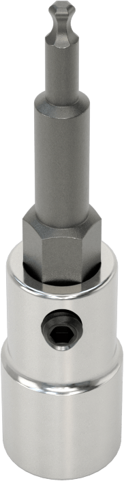 Bilyalı Uçlu Altıgen Uç Soketi, 1/4" Kare Tahrik, 2 mm Tahrik Boyutu