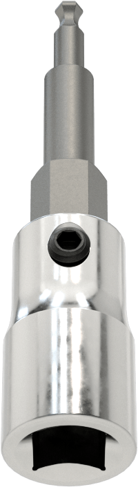 Bilyalı Uçlu Altıgen Uç Soketi, 1/4" Kare Tahrik, 2,5 mm Tahrik Boyutu
