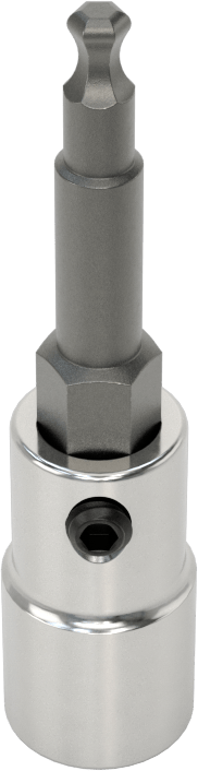Bilyalı Uçlu Altıgen Uç Soketi, 1/4" Kare Tahrik, 3 mm Tahrik Boyutu