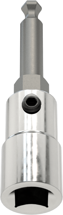 Bilyalı Uçlu Altıgen Uç Soketi, 1/4" Kare Tahrik, 4 mm Tahrik Boyutu