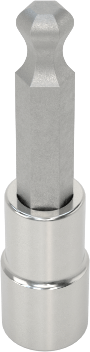 Bilyalı Uçlu Altıgen Uç Soketi, 1/4" Kare Tahrik, 6 mm Tahrik Boyutu