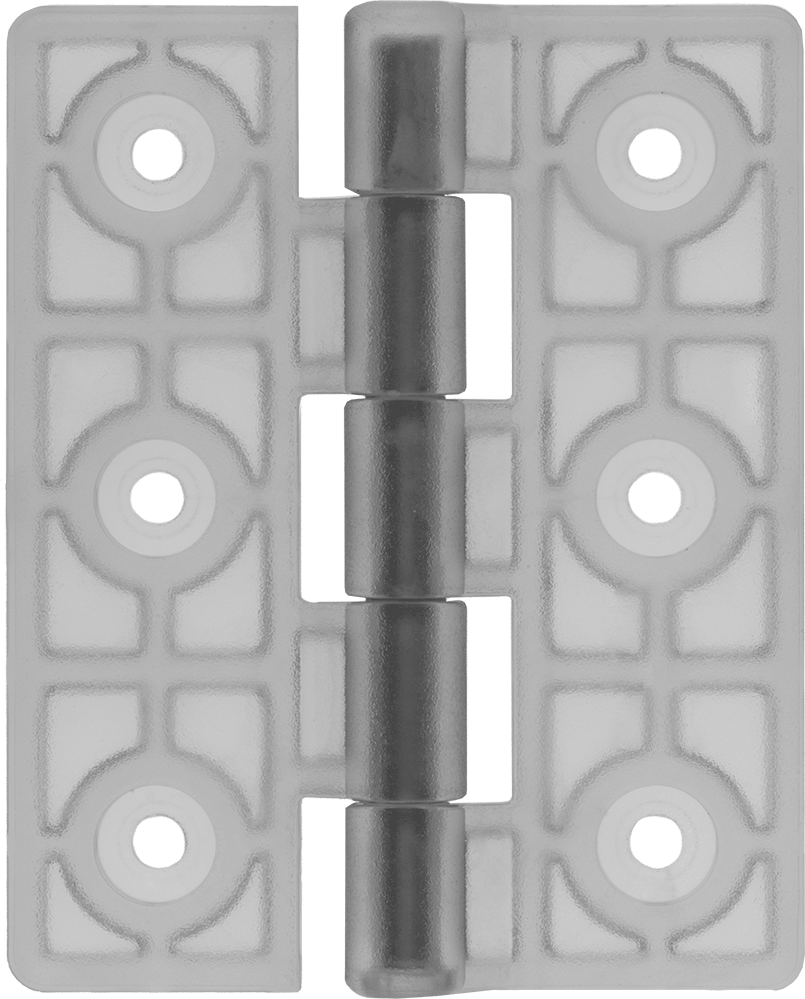 Temiz Oda Menteşesi, Delikli, PVC Plastik, 3-15/16“ x 1-9/16” Kapı Kanadı
