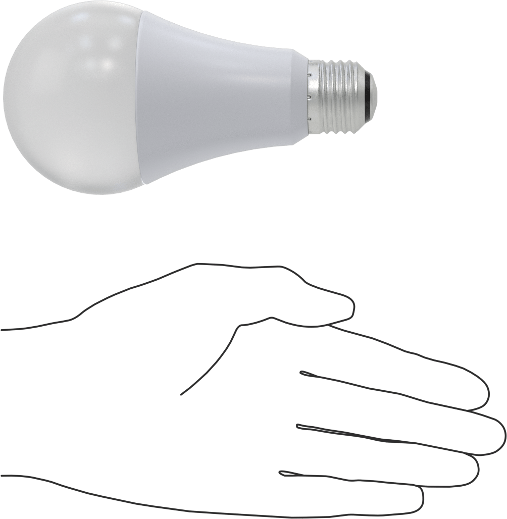 Vidalı Orta Boy Tabanlı Ampul, Standart, 50/100/150 Watt Eşdeğer Akkor, 2700K, LED