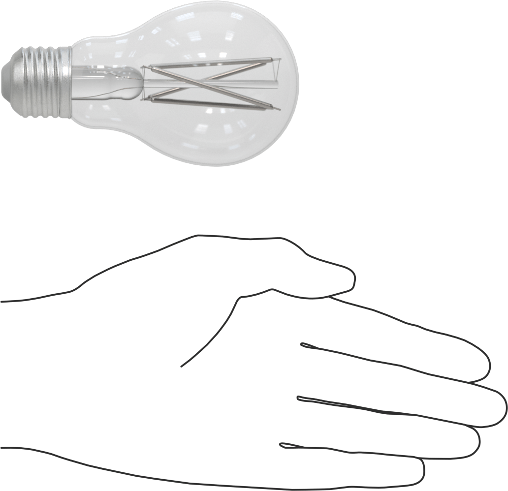 Vidalı Orta Boy Tabanlı Ampul, 60W Eşdeğer Akkor, 2700K, LED, Kısılabilir, Şeffaf