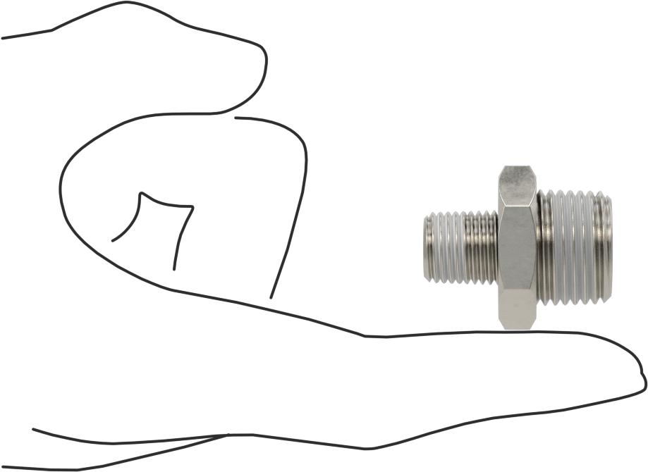 Sızdırmazlık Maddeli 304 Paslanmaz Çelik Redüktör, 1/2 x 1/4 NPT Erkek