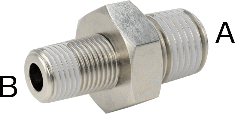 Sızdırmazlık Maddeli Düşük Basınçlı 316 Paslanmaz Çelik Boru Bağlantı Elemanı, Düz Redüktör, 1/4 x 1/8 NPT Erkek