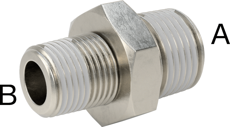 Sızdırmazlık Maddeli Düşük Basınçlı 316 Paslanmaz Çelik Boru Bağlantı Elemanı, Düz Redüktör, 1/2 x 3/8 NPT Erkek