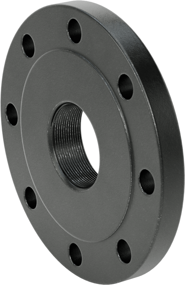 Düşük Basınçlı Çelik Dişli Boru Flanşı, 2-1/2 NPT x 4 Flanşlı Boru Boyutu