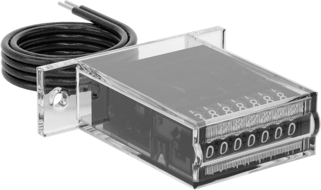 Elektrikle Çalışan Sayaç, Yüzeye Montaj, 0,6 inç x 1,8 inç x 1,7 inç Toplam, 24V DC