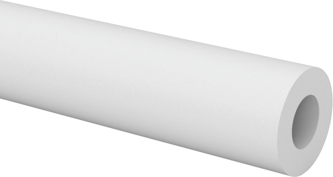 Aşınmaya Dayanıklı, İşlenmesi Kolay Asetal Boru, 1/4" OD x 1/8" ID, 5 Fit Uzunluk