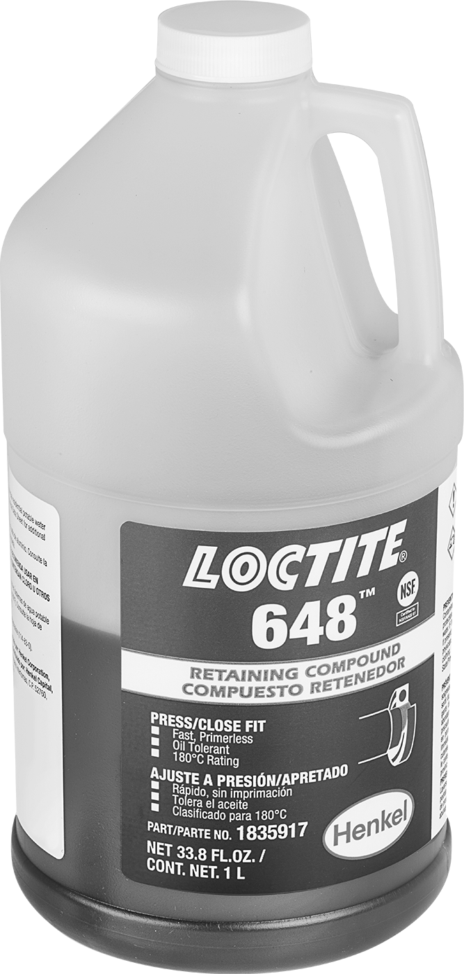 Sabitleme Bileşiği, Yağlı Kapalı Parçalar için, Loctite® 648, 33.8 FL. oz