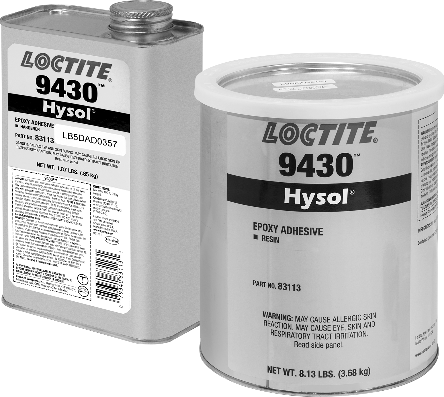 Yapısal Yapıştırıcı, Epoksi, Loctite® 9430, 1,25 Galonluk Teneke Kutu