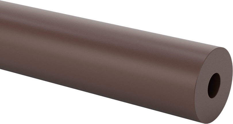 Kaygan Delrin® Asetal AF Reçine Tüpü, 1/4" Duvar Kalınlığı, 3/4" OD, 1/4" ID