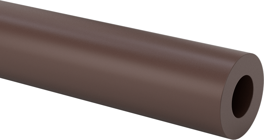 Kaygan Delrin® Asetal AF Reçine Tüpü, 1/4" Duvar Kalınlığı, 1" OD, 1/2" ID