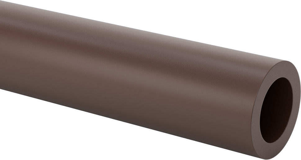 Kaygan Delrin® Asetal AF Reçine Tüpü, 1/4" Duvar Kalınlığı, 1-1/2" OD, 1" ID