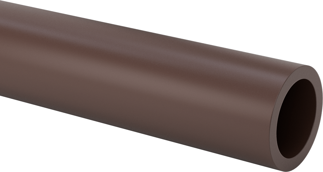 Kaygan Delrin® Asetal AF Reçine Tüpü, 1/4" Duvar Kalınlığı, 2" OD, 1-1/2" ID
