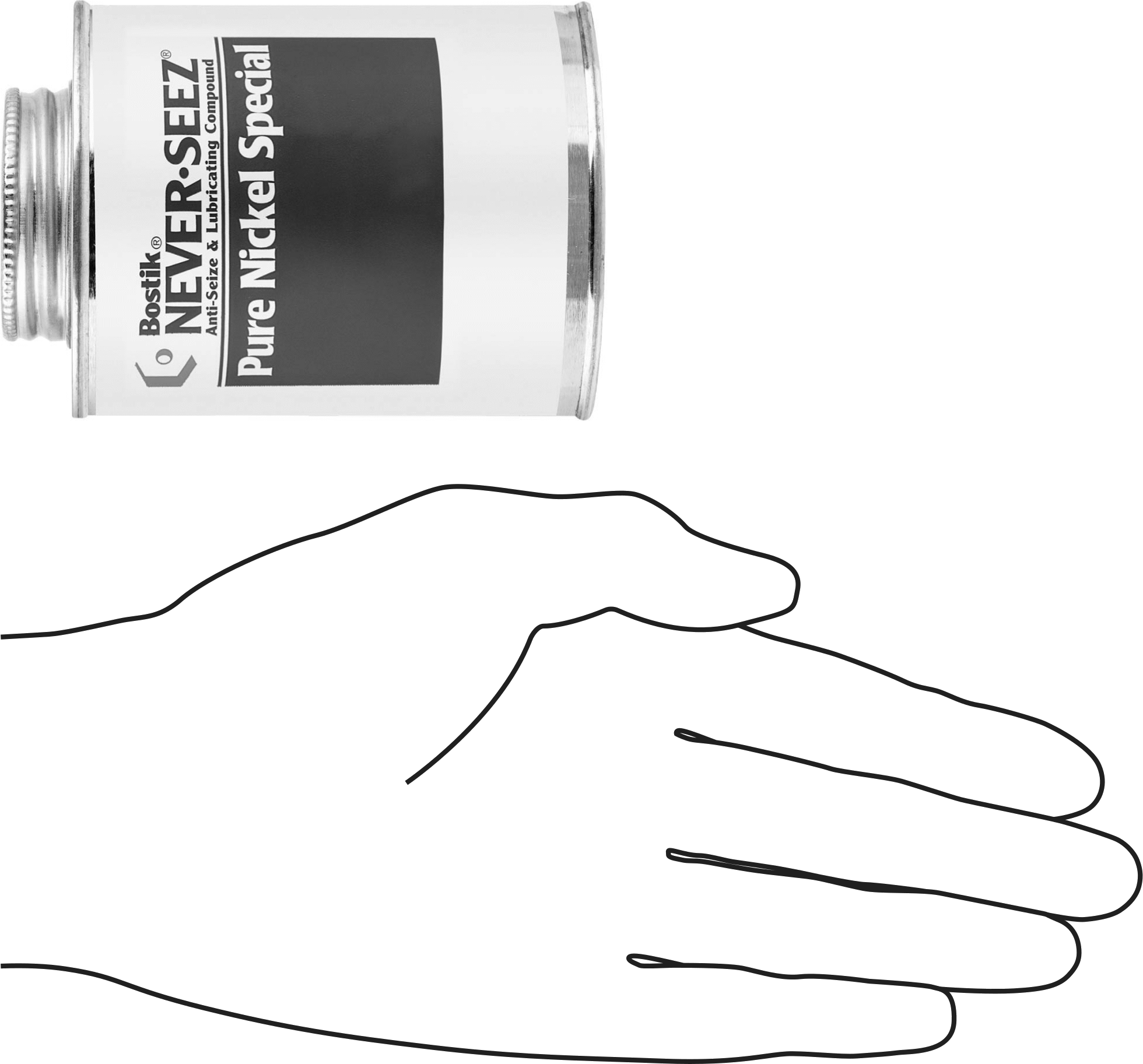 Bostik Never-Seez Sıkışma Önleyici Yağlayıcı, Saf Nikel, Bakır İçermez, 8 FL. oz. Aplikatör Kapaklı Kutu