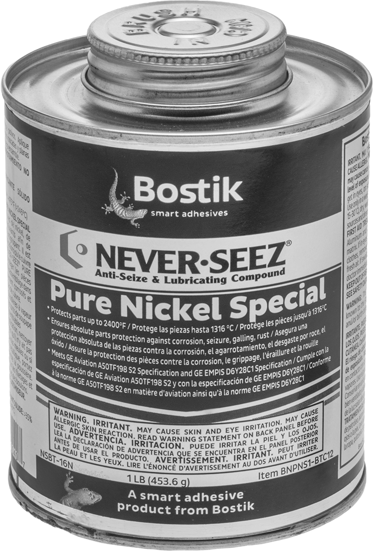 Bostik Never-Seez Sıkışma Önleyici Yağlayıcı, Saf Nikel, Bakır İçermez, 1 lbs. Aplikatör Kapaklı Kutu
