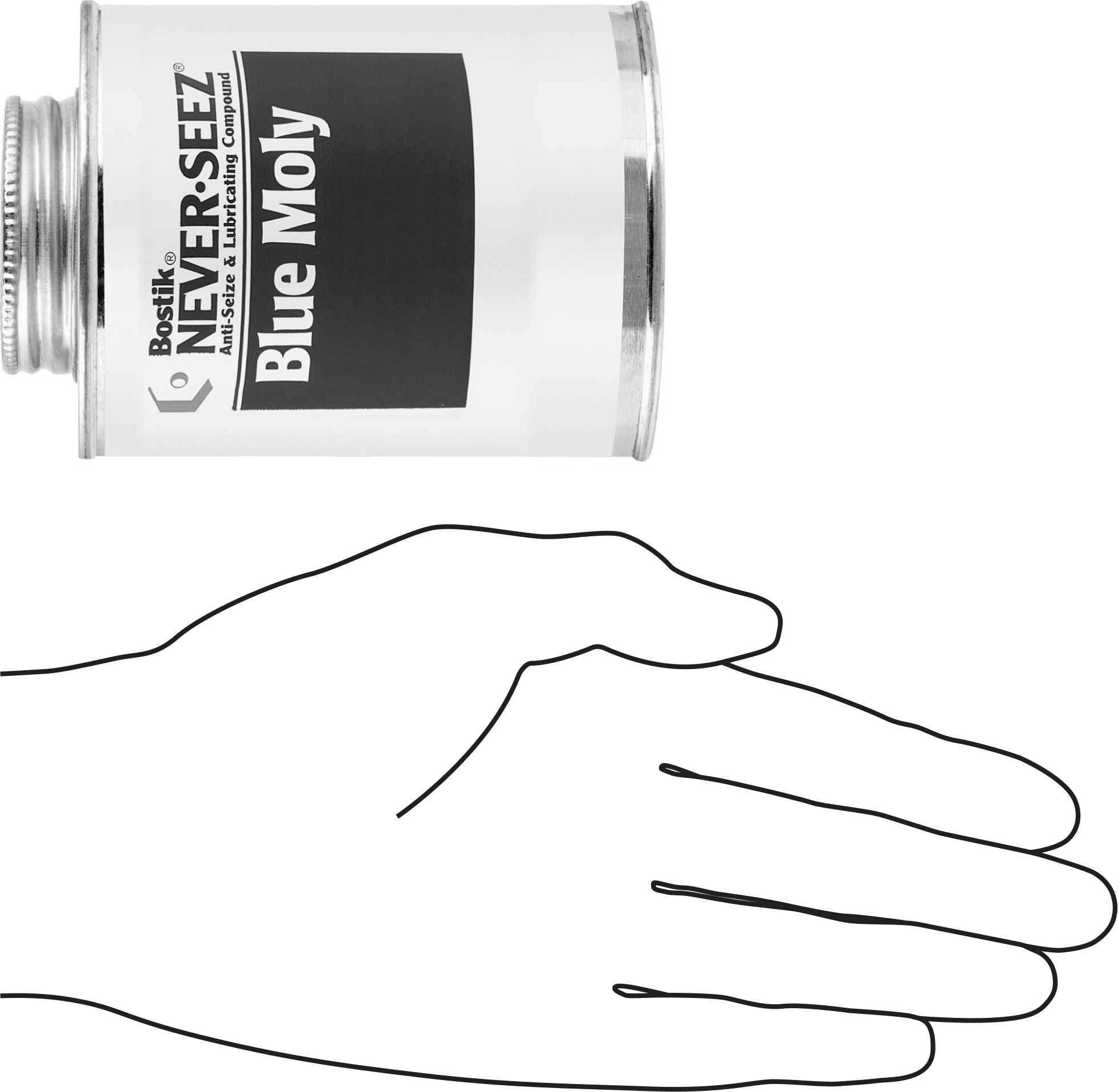 Bostik Never-Seez Sıkışma Önleyici Yağlayıcı, Mavi Molibden, Yüksek Basınç, 8 FL. oz. Aplikatör Kapaklı Kutu