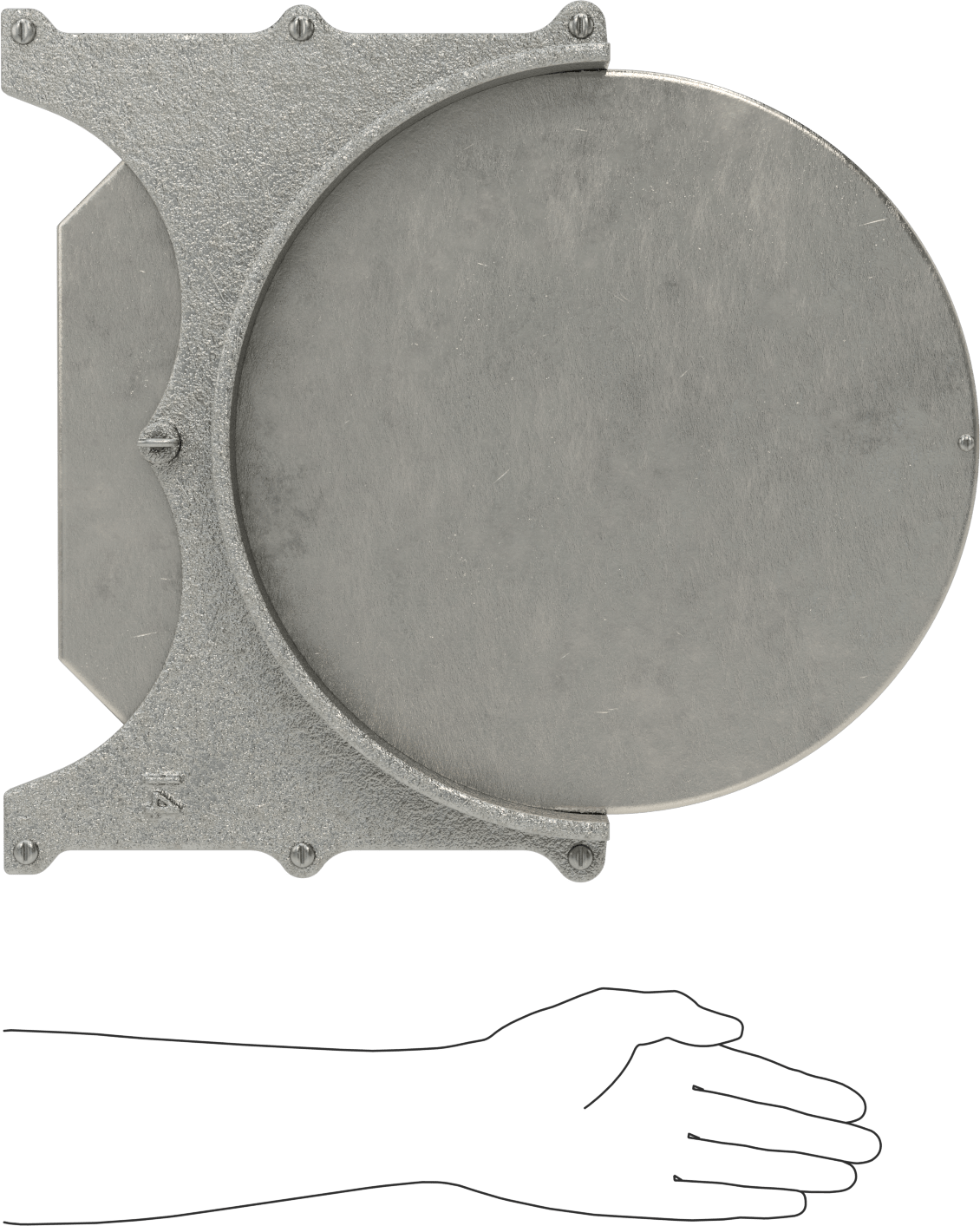 304 Paslanmaz Çelik Sürgülü Alüminyum Patlama Kapısı, Kolay Kurulum, Kanal Boyutu 14, 23-3/8“ x 4-1/8” Toplam
