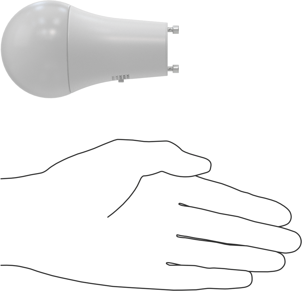 Bükümlü Kilitli Tabanlı Ampul, 75 W Eşdeğer Akkor, Kısılabilir, 1100 Lumens