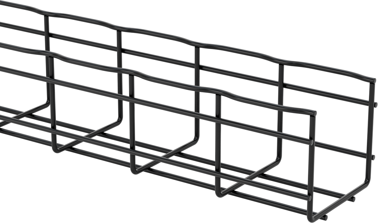 Şekillendirilebilir Kablo ve Hortum Tepsisi, Boyalı Çelik, 118" Uzunluk, 4" Genişlik, 4" Derinlik