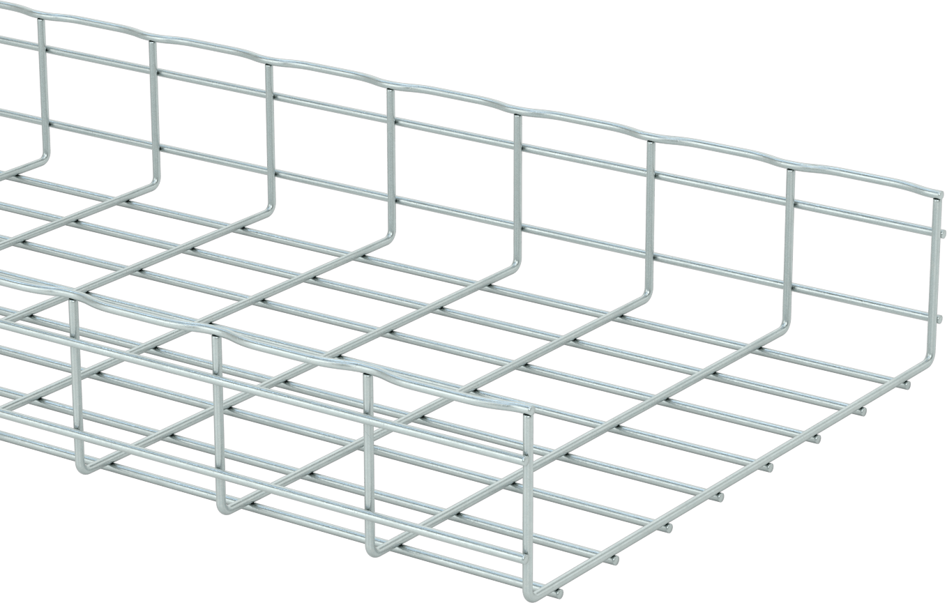 Şekillendirilebilir Kablo ve Hortum Tepsisi, Çinko Kaplı Çelik, 10 Fit Uzunluk, 16" Genişlik, 4" Derinlik