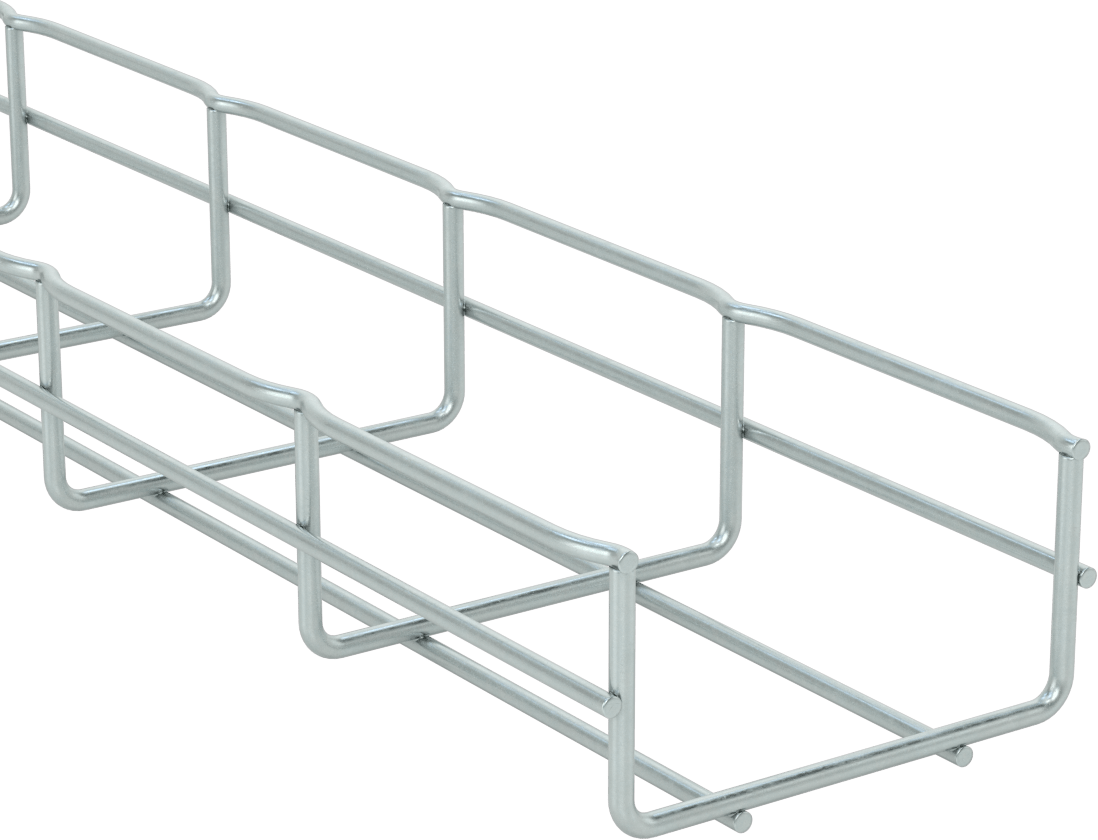 Şekillendirilebilir Kablo ve Hortum Tepsisi, Çinko Kaplı Çelik, 4-1/2 Fit Uzunluk, 4" Genişlik, 2" Derinlik