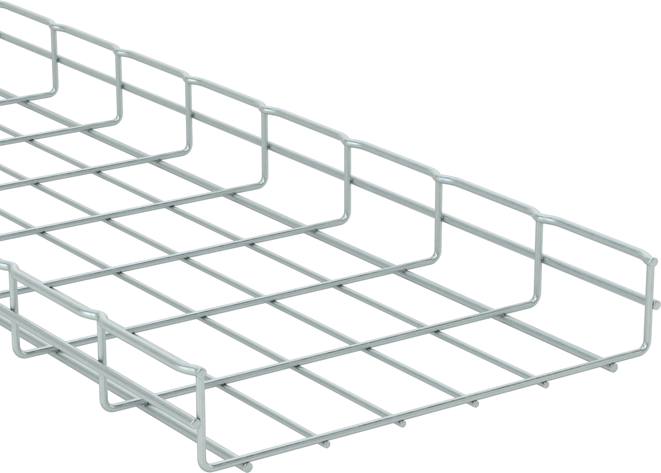 Şekillendirilebilir Kablo ve Hortum Tepsisi, Çinko Kaplı Çelik, 4-1/2 Fit Uzunluk, 12" Genişlik, 2" Derinlik