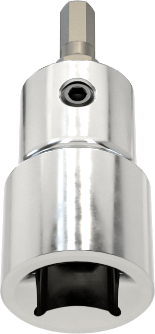 Kurcalamaya Dayanıklı Altıgen Uçlu Soket, 3/8" Kare Tahrik, 4 mm Boyut, 1-3/4" Toplam Uzunluk
