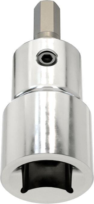 Kurcalamaya Dayanıklı Altıgen Uçlu Soket, 3/8" Kare Tahrik, 5 mm Boyut, 1-3/4" Toplam Uzunluk