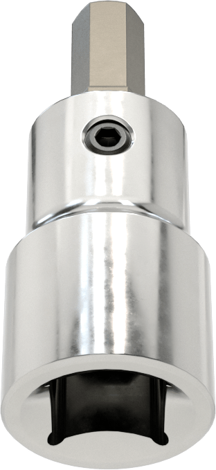 Kurcalamaya Dayanıklı Altıgen Uçlu Soket, 3/8" Kare Tahrik, 6 mm Boyut, 1-3/4" Toplam Uzunluk