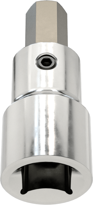 Kurcalamaya Dayanıklı Altıgen Uçlu Soket, 3/8" Kare Tahrik, 8 mm Boyut, 1-3/4" Toplam Uzunluk
