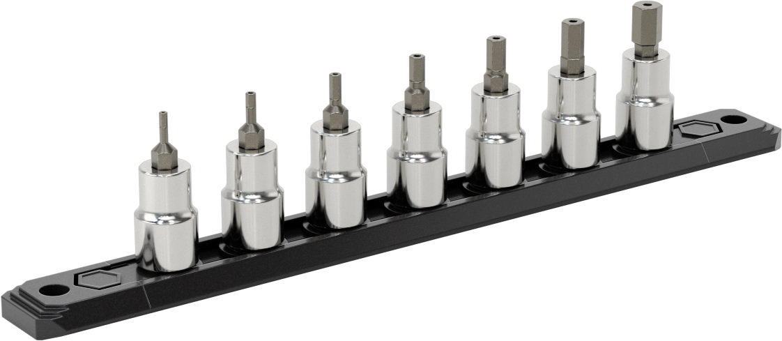 Kurcalamaya Dayanıklı Altıgen Uçlu Soket, 7 Parça Metrik Set, 3/8" Kare Tahrik