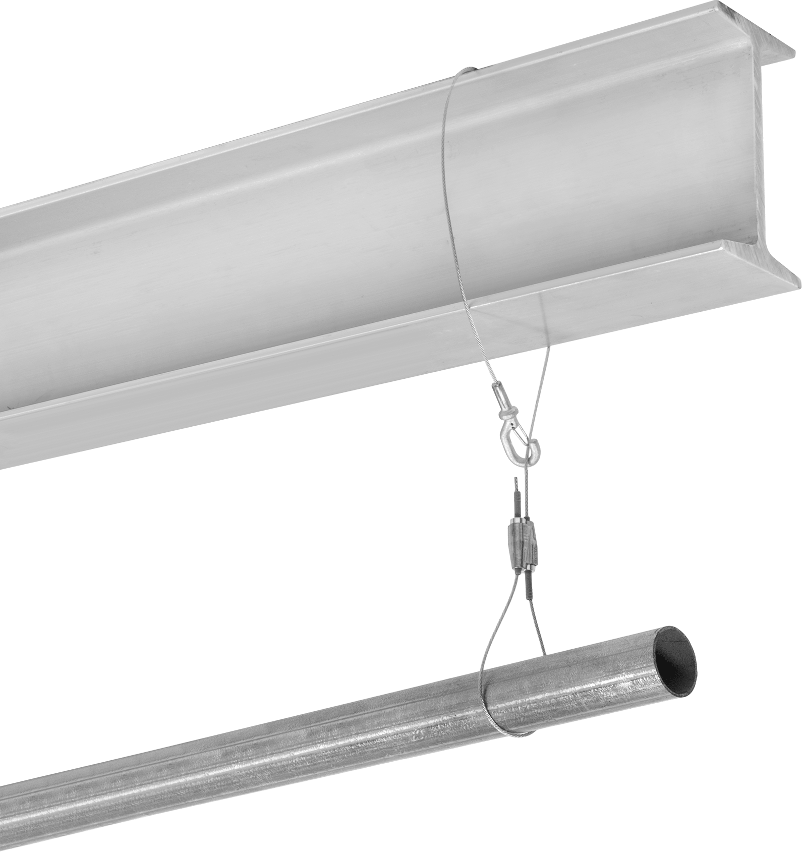 Ayarlanabilir Halka-Kanca İpi - Kaldırma Amaçlı Değildir, Çinko Kaplı Çelik, 1/8" Çap, 6,6 ft. Uzunluk
