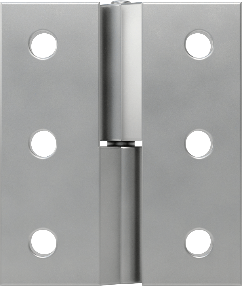 Ayarlanabilir Ağır Hizmet Menteşesi, Delikli Paslanmaz Çelik, 5“ x 2-1/8” Kapı Kanadı, Sol Yan Kapı Montajı