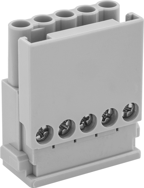 Mandallı Sinyal/Güç/Kontrol Konektörü, Soket Ek Parçası, Vida Terminalleri, 20-14 AWG, 5 Kutup