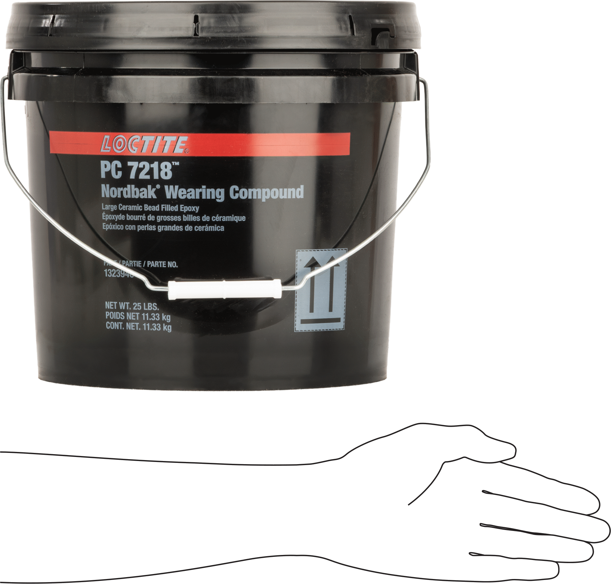 Metal için Yüzey Dolgu Maddesi, Aşınmaya Dayanıklı, Loctite® PC7218, 25 lbs.