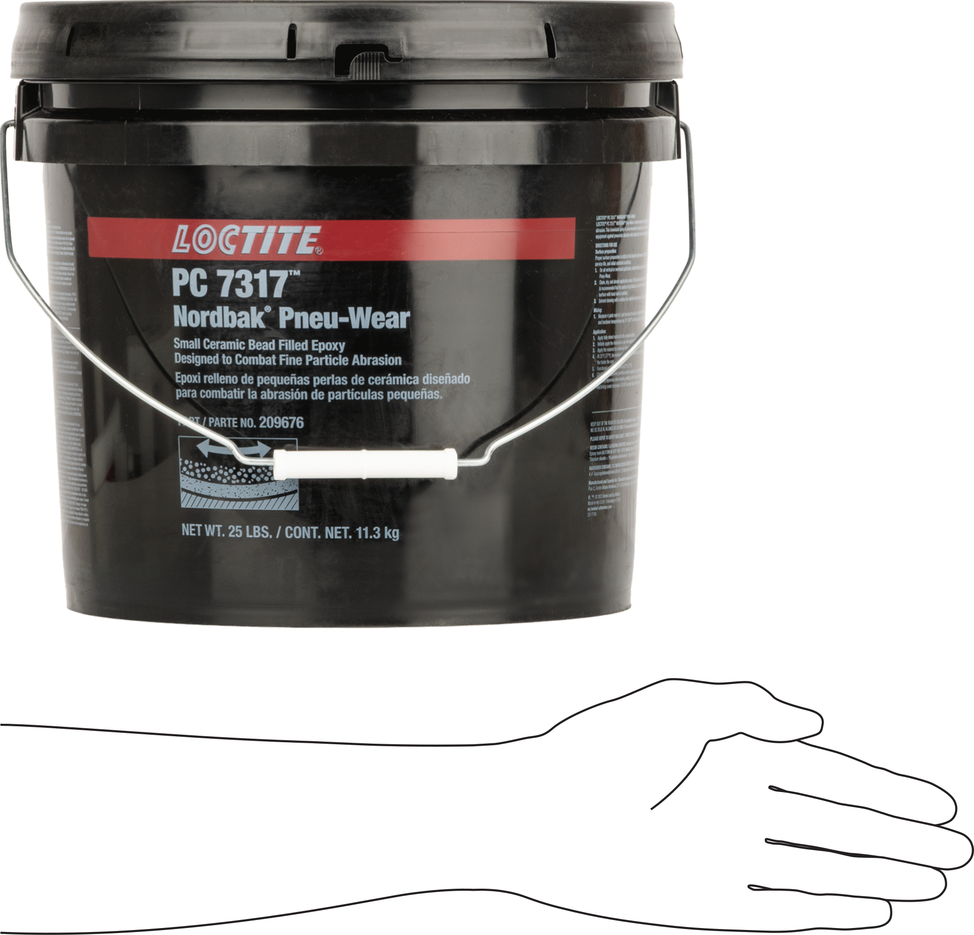 Metal için Yüzey Dolgu Maddesi, Aşınmaya Dayanıklı, Loctite® PC7317, 25 lbs.