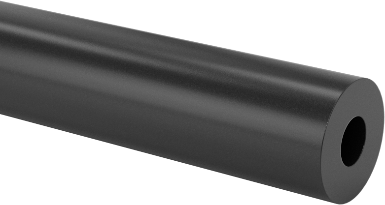 Siyah Delrin® Asetal Reçine Büyük Boy Tüp, 5/8" OD x 1/4" ID