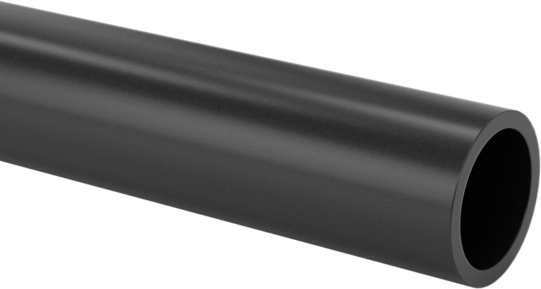 Siyah Delrin® Asetal Reçine Büyük Boy Tüp, 5/8" OD x 1/2" ID