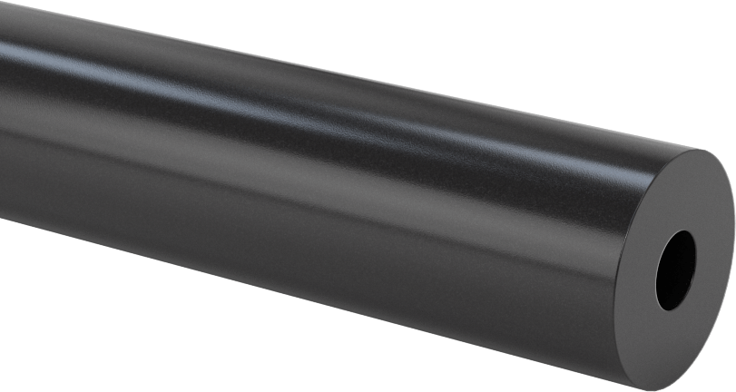 Siyah Delrin® Asetal Reçine Büyük Boy Tüp, 3/4" OD x 1/4" ID
