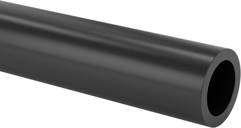 Siyah Delrin® Asetal Reçine Büyük Boy Tüp, 7/8" OD x 5/8" ID