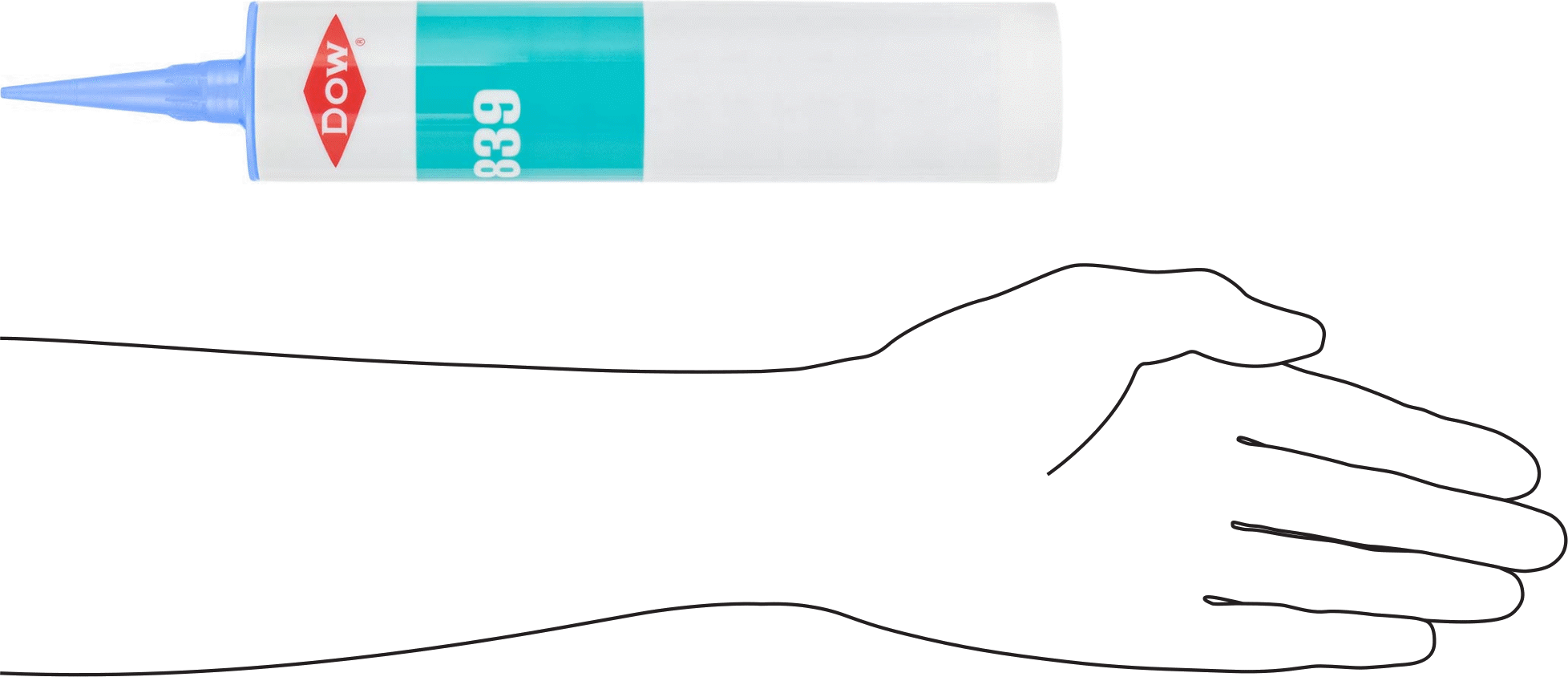 Kullanıma Hazır Silikon Kauçuk Dolgu Bileşiği, Dow Corning 839, 10,3 FL. oz. Kartuş