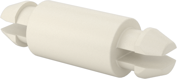 Naylon 6/6 Çift Kilitli Geçmeli Ayırıcılar, UL 94 V-0, 5/16" Uzunluk, 1/8" Delik Çapı için