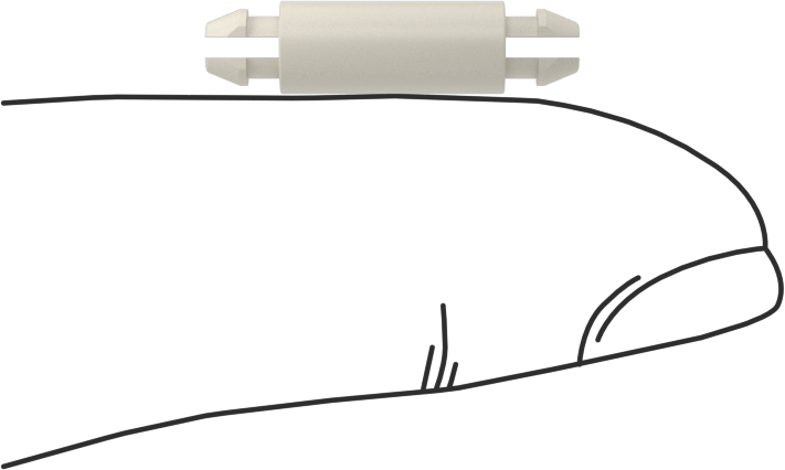 Naylon 6/6 Çift Kilitli Geçmeli Ayırıcılar, UL 94 V-0, 7/16" Uzunluk, 1/8" Delik Çapı için